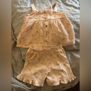 Rabbit and Bear Girls Muslin Set